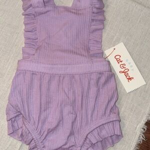 Cat & Jack Lavender Ruffled Baby Romper